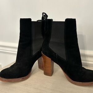 Marc Fisher Black Suede Heeled Boots